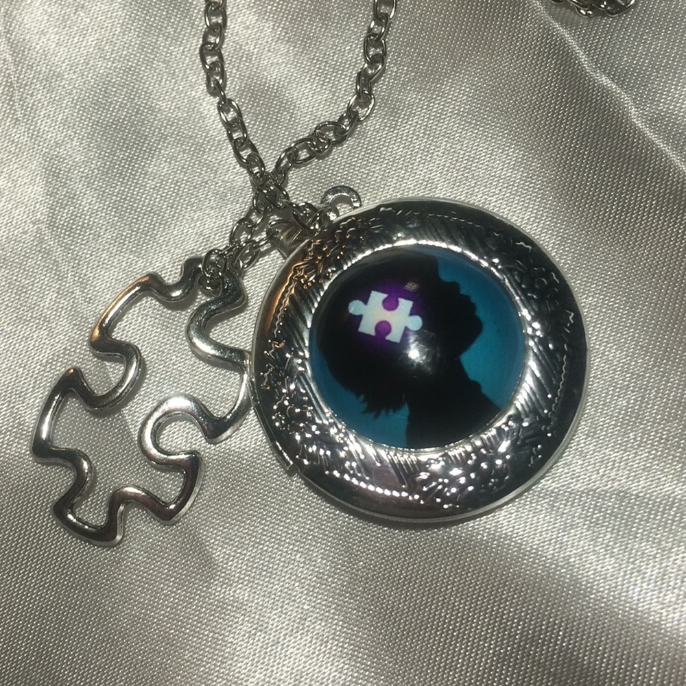 Autism Locket & Puzzle 🧩 Necklace